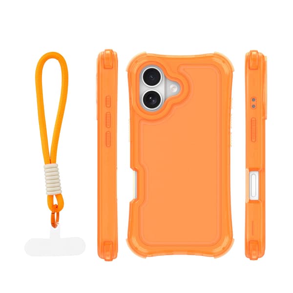 Safepop skal med rem för iPhone 17 orange orange
