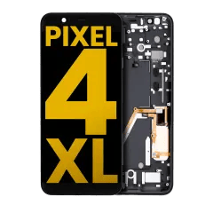 OLED-enhet med ram för Google Pixel 4 XL (renoverad) (Oh So Orange strömknapp) orange