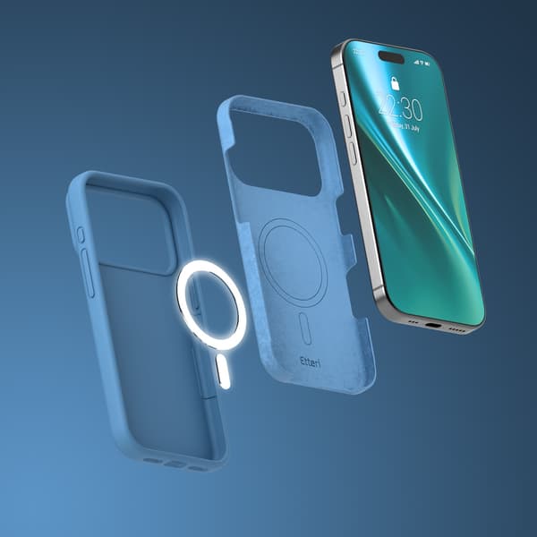Etteri Silikon Mag-skal till iPhone 17 Pro Max mörkblå