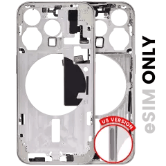 Mellanstomme med smådelar för iPhone 15 Pro (amerikansk version) (begagnad OEM-del: klass A) (vit titan) vit