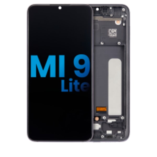 LCD-enhet med ram för Xiaomi Mi 9 Lite / CC9 (Eftermarknad: Incell) (Onyxgrå)