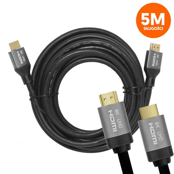 HDMI-HDMI-kabel (v2 1 | 8K | 5 m) svart