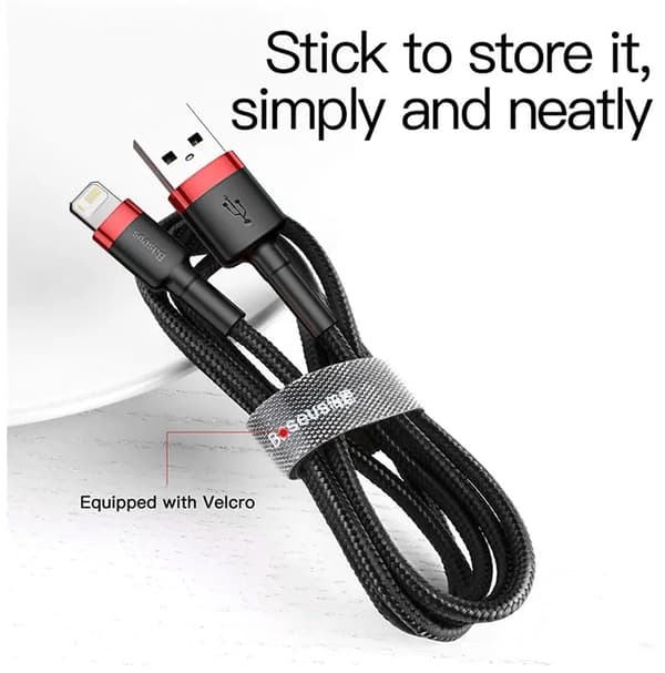Extra lång 3M iPhone baseus kabel – Svart