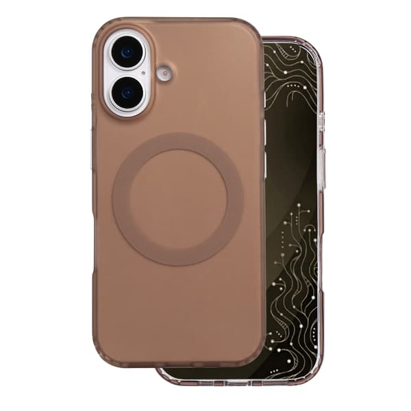 Tecto Shield Mistiq Mag skal för iPhone 16 brun brun