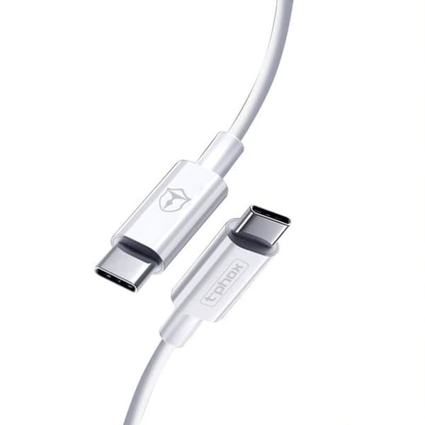 T-PHOX kabel GLARY LITE SERIES 3W 1M USB-C / USB-C vit