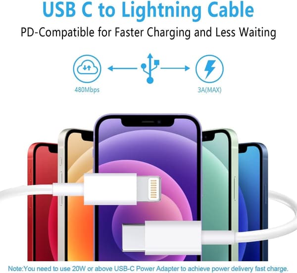 2-pack 1 m iPhonekabel usbc-ligthing