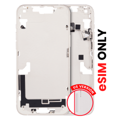 Mellanstomme med smådelar för iPhone 14 Plus (amerikansk version) (Aftermarket Plus) (Starlight) vit
