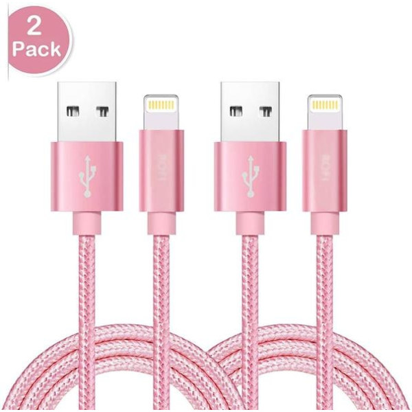 2 st hög kvalite 1 m iphone kabel röd