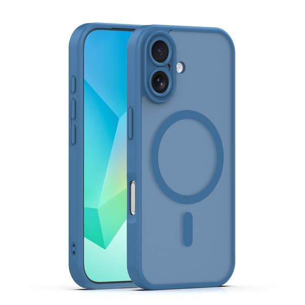 Mag Matt skal för iPhone 17 / 18 mörkblå camera protection blå