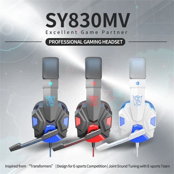 Spelheadset för dator/PS4 blå