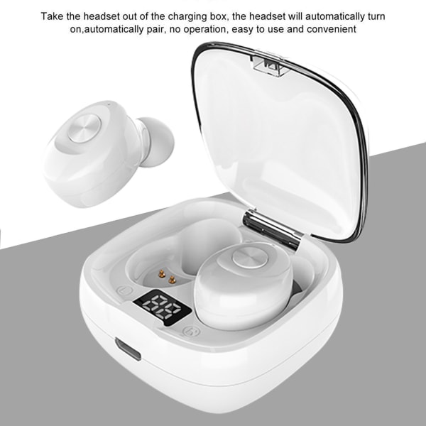 Xg8-tws Bluetooth-hörlurar med lång batteritid vit vit