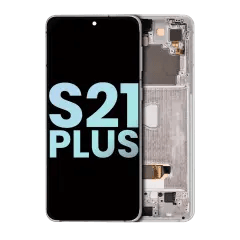 OLED-enhet med ram för Samsung Galaxy S21 Plus 5G (Service Pack) (Phantom Silver) silver