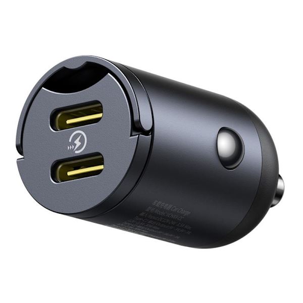 Baseus Mini Tiny Star 2C PD billaddare 1x USB-C - USB-C-port 30W svart