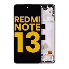 OLED-enhet med ram för Xiaomi Redmi Note 13 4G (renoverad) (Midnight Black)