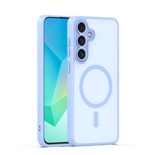 Mag Matt skal för Samsung Galaxy S26 Plus ljusblå big hole blå