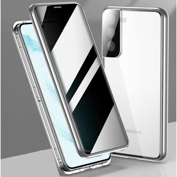 Sekretess magnetiskt fodral för Samsung S25 silver silver