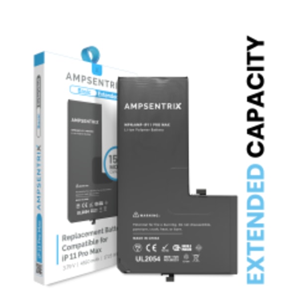 Ersättningsbatteri för iPhone 11 Pro Max (AmpSentrix Basic Extended)