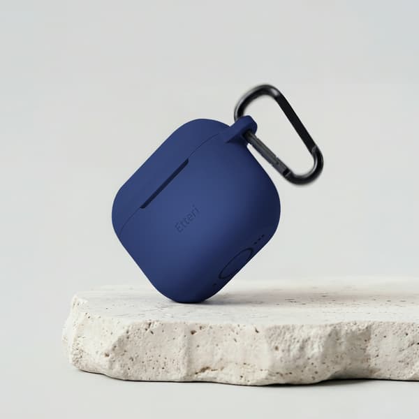 Etteri silikonfodral för AirPods 4 mörkblå
