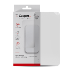 Casper Pro Härdat Glas för iPhone 15 Plus / 16 Plus (Detaljhandelsförpackning) (Klar) röd