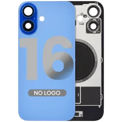 Baksida i glas med MagSafe-magnet för iPhone 16 (ingen logotyp) (eftermarknad) (ultramarin)