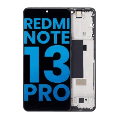 LCD-enhet med ram för Xiaomi Redmi Note 13 Pro 5G (Eftermarknad: Incell) (Midnattsvart) svart