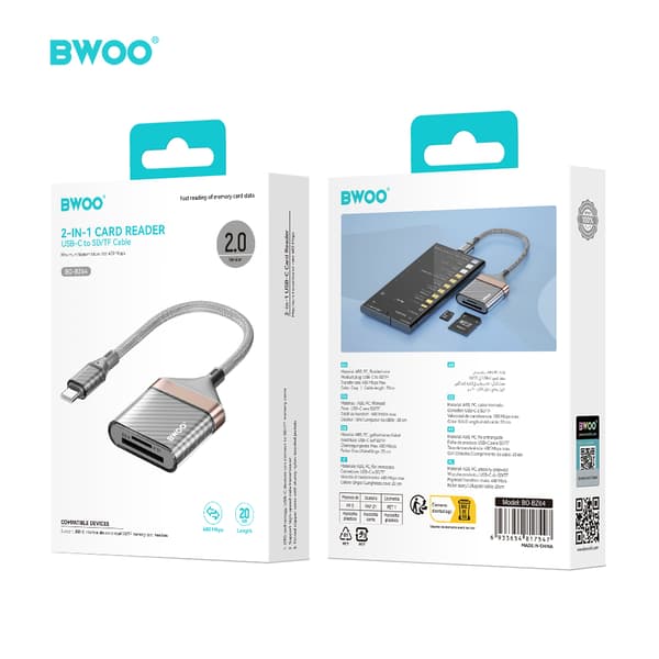 BWOO Adapter Typ C till SD-kort / TF-kort BZ64