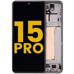 OLED-enhet med ram för Xiaomi 15 Pro (renoverad) (svart) svart