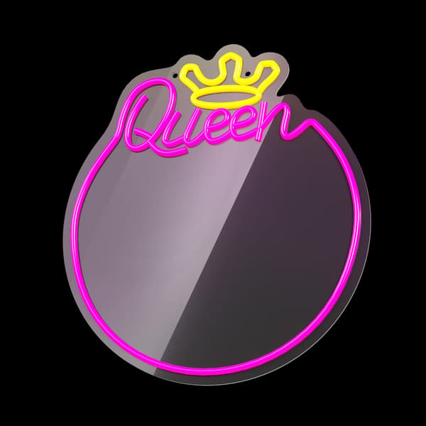 Neon MIRROR LED QUEEN varmvit rosa FMNE04 Forever Light rosa