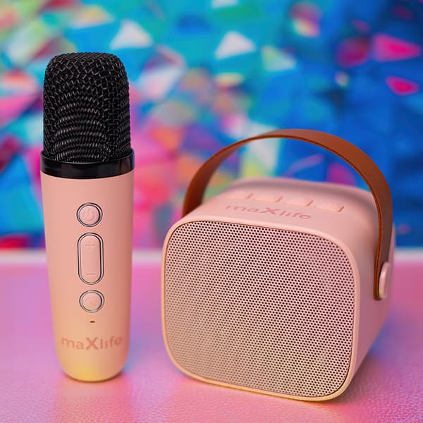 Maxlife Bluetooth karaoke högtalare MXKS-100 rosa blå