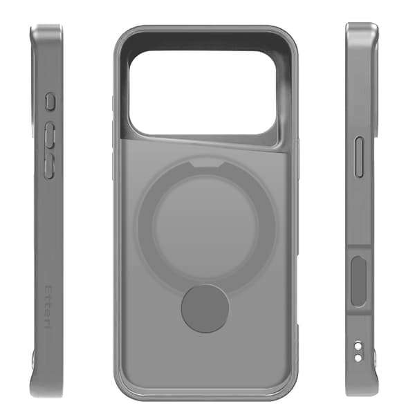 Etteri Matt Mag Ring skal för iPhone 17 Pro Max / 18 Pro Max grå