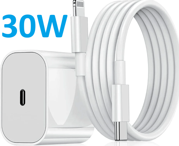 30 W snabbladdare med 1 m kabel