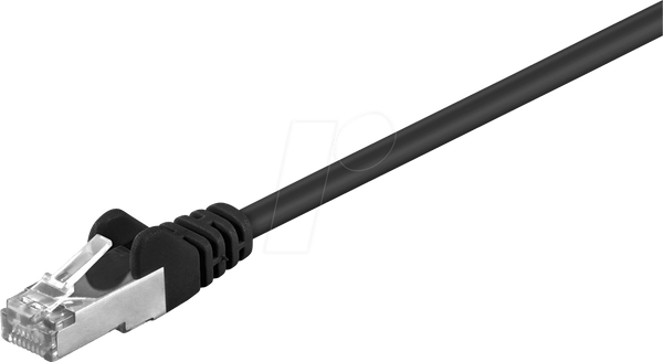 Goobay RJ45 CAT 5e S/FTP CCA 1m Black svart