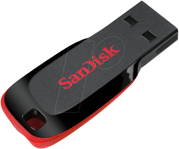 SanDisk Cruzer Blade 16GB USB 2.0 USB stick svart röd