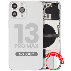 Baksida med smådelar för iPhone 13 Pro Max (EU / Global version) (Eftermarknad Plus) (Silver) silver
