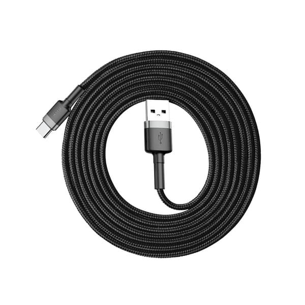 Baseus kabel Cafule USB - USB-C 2,0 m 2A grå-svart