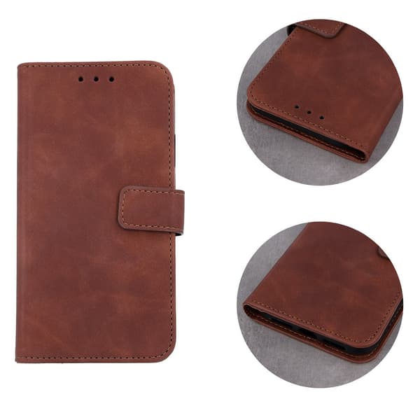 Smart Velvet-fodral för iPhone 14 6,1" 6,1" – Brun brun