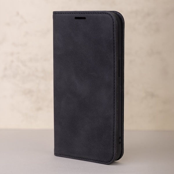 IPhone 16 pro Plånboksfodral Smart Suede - Svart svart