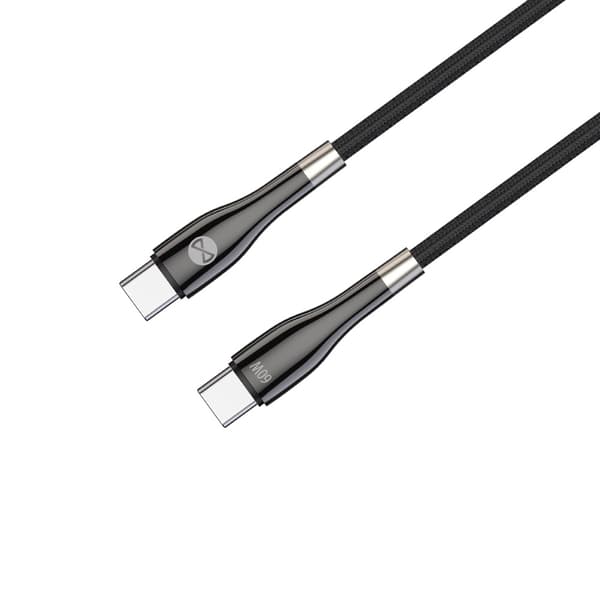 Forever Sleek kabel USB-C - USB-C 1,0 m 60W svart svart