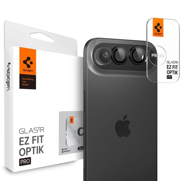 Spigen Optik Pro Glas Tr ”Ez Fit” Kameraskydd 2-pack för iPhone 17 Air svart