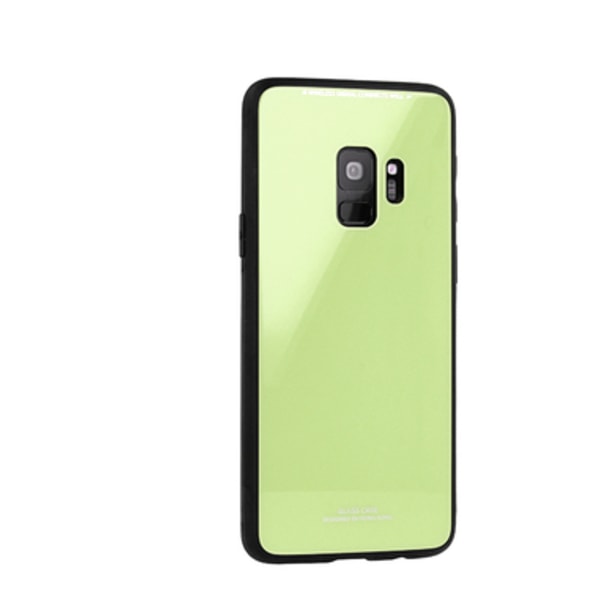 GLASS Case for Samsung Galaxy S9 Plus Lime vit