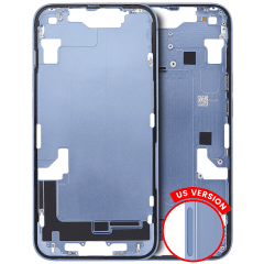 Mellanramshölje med smådelar för iPhone 14 (amerikansk version) (begagnad OEM-dragning: klass A) (blå)