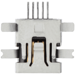 Laddport lödning krävs - 05 Pin - Micro B - 4 fästpunkter (C202)
