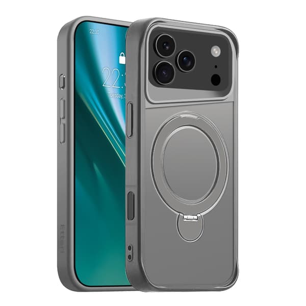 Etteri Matt Mag Ring skal för iPhone 17 Pro Max / 18 Pro Max grå