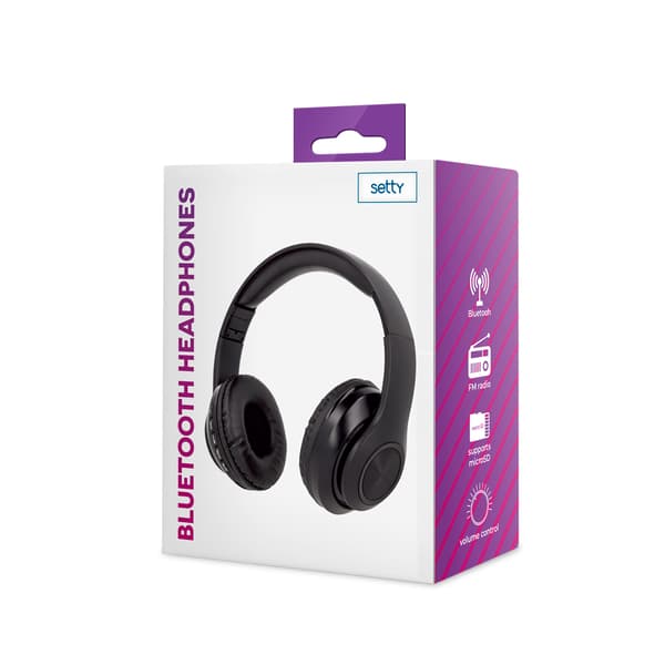 Setty Bluetooth-hörlurar med radio svart svart