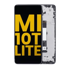 LCD-enhet med ram för Xiaomi Mi 10T Lite 5G (renoverad) (pärlgrå)