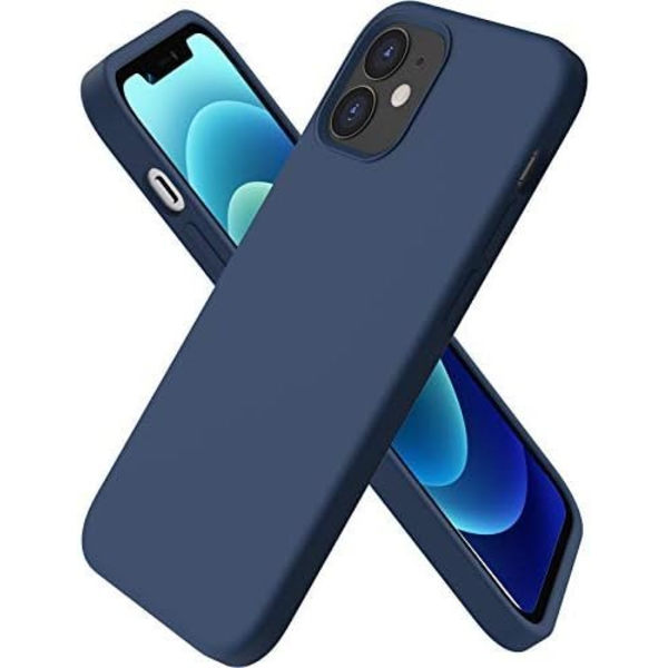 Lyxigt flytande silikonskal för iPhone 16 Pro Max, blått