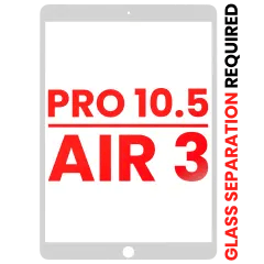 Endast frontglas för iPad Pro 10.5\" / iPad Air 3 (vit) (glasseparation krävs) vit