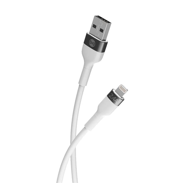 Forever Flexible kabel USB - Lightning 1,0 m 2 4A vit vit