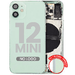 Baksida med smådelar för iPhone 12 Mini (EU / Global version) (Eftermarknad Plus) (Grön) grön