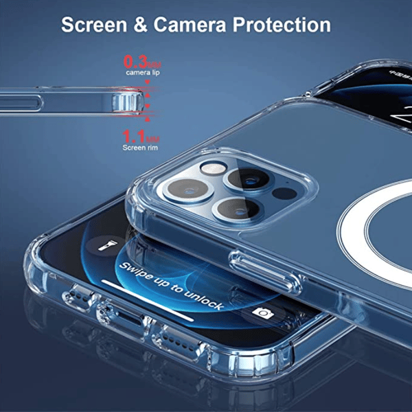Hårdsilikon fodral för iPhone12/12 pro med stöd för Mag-Safe